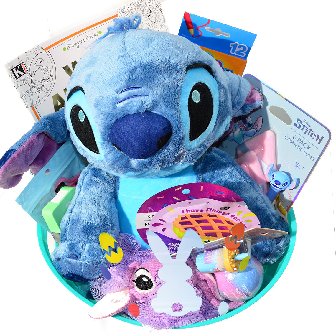 Personalized Pre-filled Easter basket for Tween/Teen Girls/Toy Filled Gift Basket-Stitch