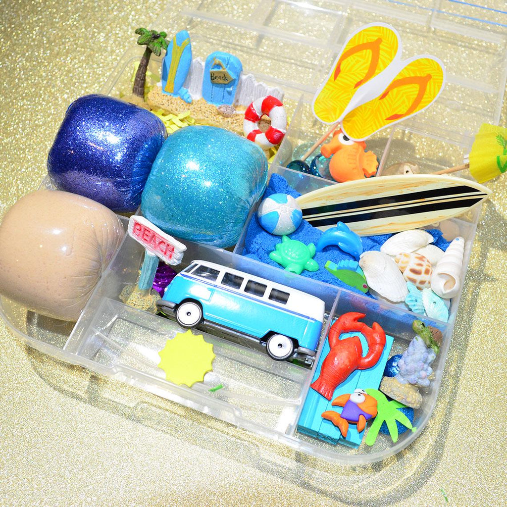 Beach/Ocean Homemade playdough Sensory Kit