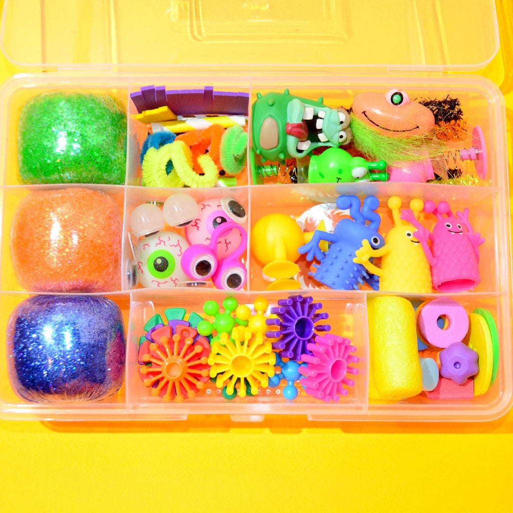 Build-A-Monster Sensory Playdough Kit, Kids Busy Box