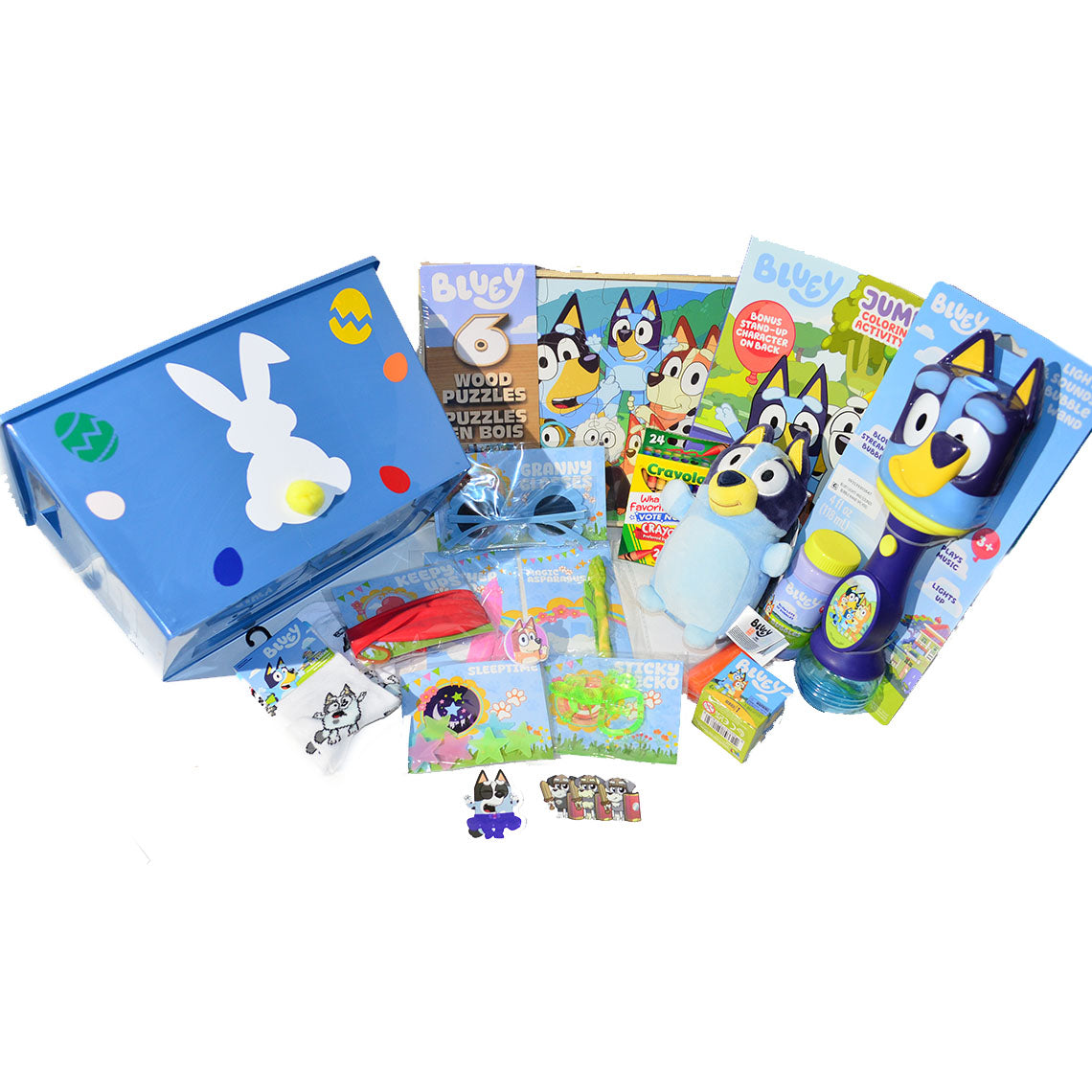 Personalized Pre-filled Easter basket for Kids/Toy Filled Gift Basket-Bluey-Kids Toys