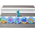 Pout Pout Fish Storybook Peg Doll' Hand painted Wooden Peg Doll Toys - Dollhouse Peg Dolls, Loose Parts Play, Montessori Toys