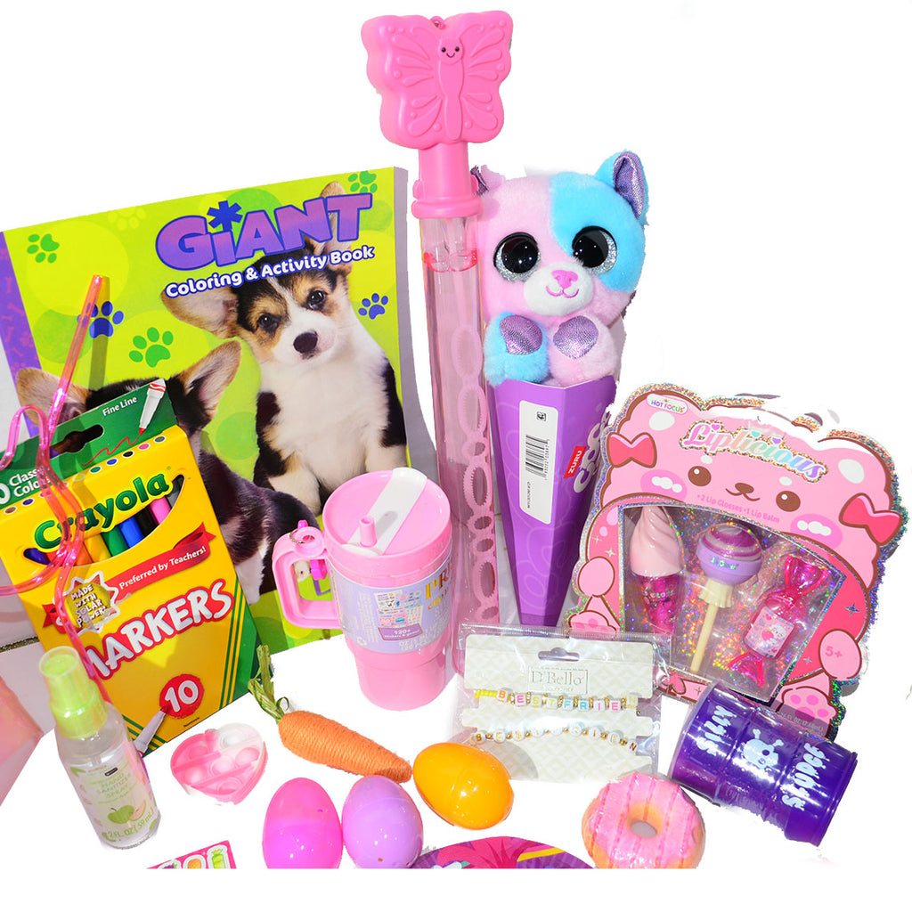 Personalized Pre-filled Easter basket for Girls/Toy Filled Gift Basket