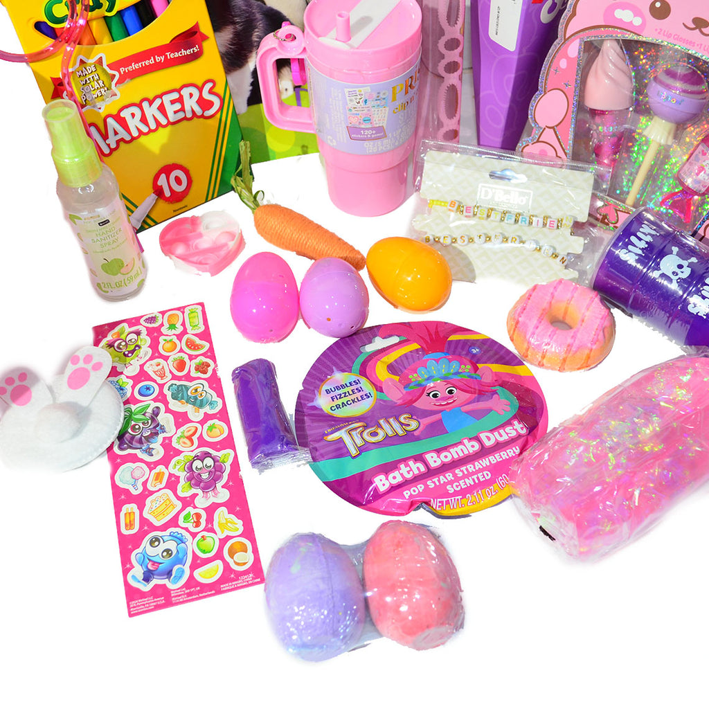 Personalized Pre-filled Easter basket for Girls/Toy Filled Gift Basket