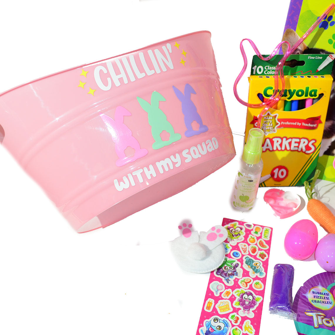 Personalized Pre-filled Easter basket for Girls/Toy Filled Gift Basket