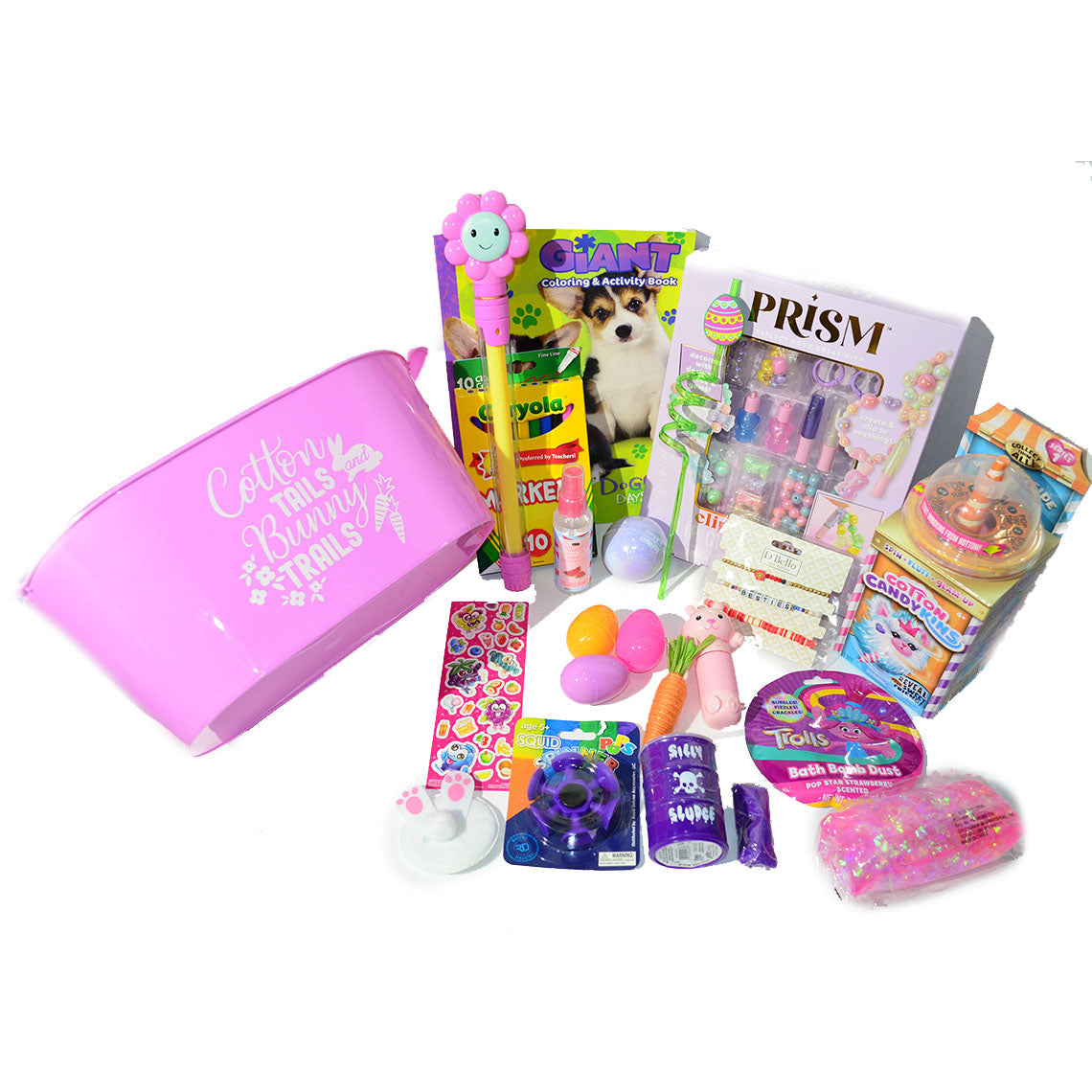 Personalized Pre-filled Easter basket for Girls/Toy Filled Gift Basket