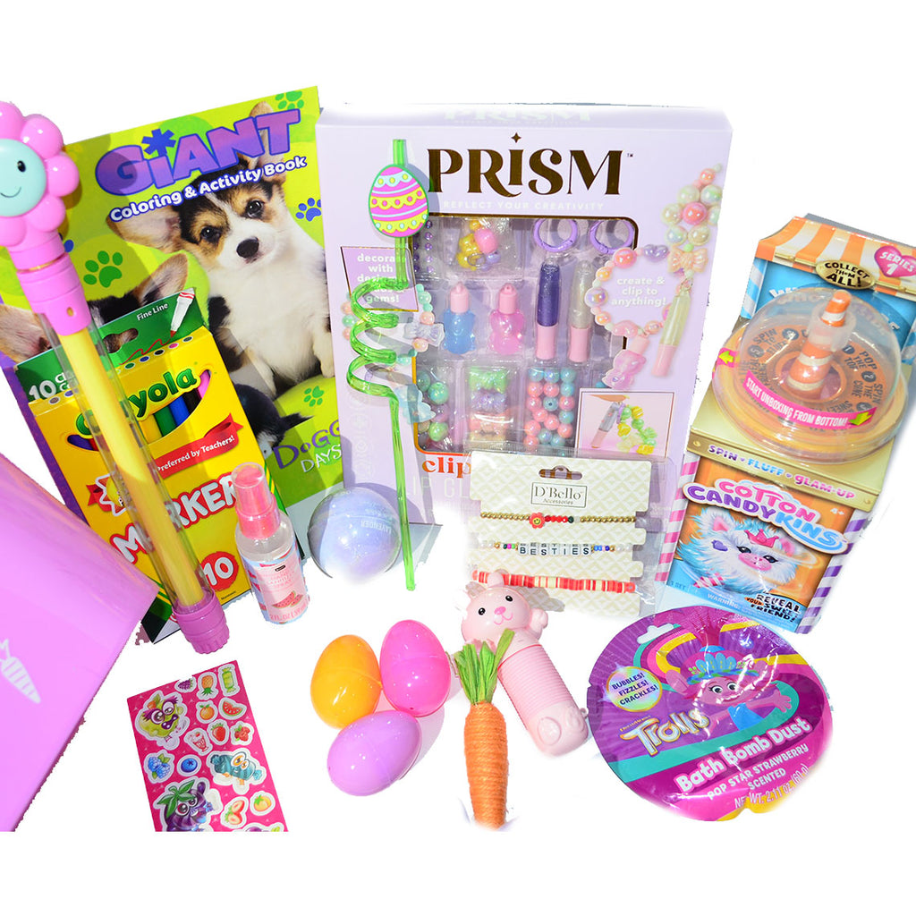 Personalized Pre-filled Easter basket for Girls/Toy Filled Gift Basket