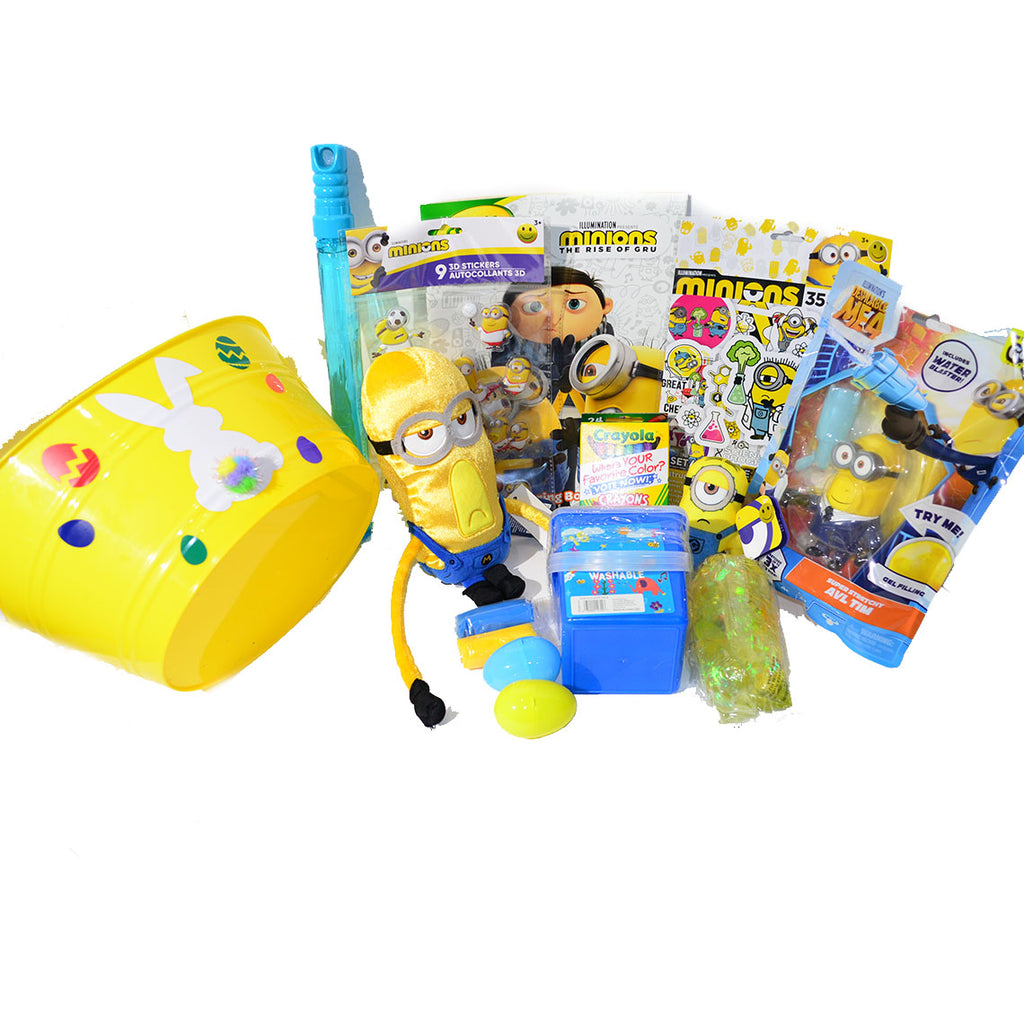 Personalized Pre-filled Easter basket for Kids/Toy Filled Gift Basket-Minions