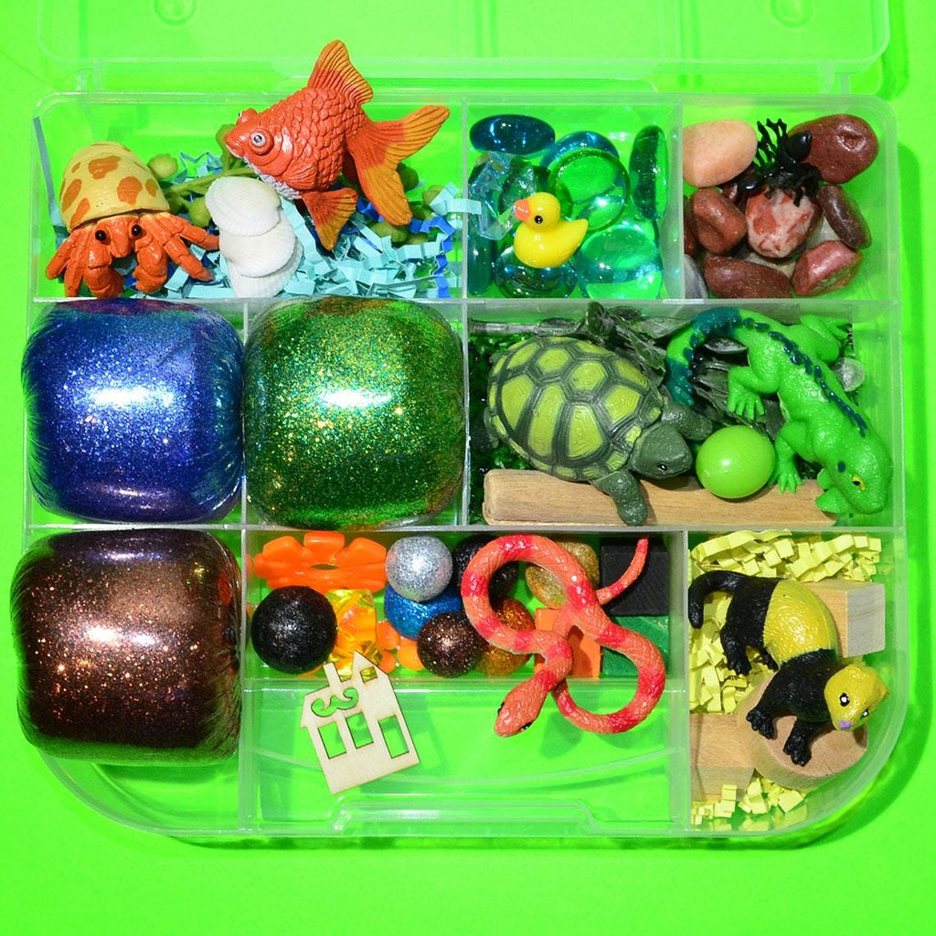 Homemade Pet Themed Sensory Playdough Kit, Sensory Bin, Montessori, Busy Box