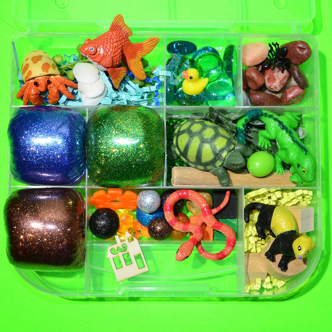 Homemade Pet Themed Sensory Playdough Kit, Sensory Bin, Montessori, Busy Box