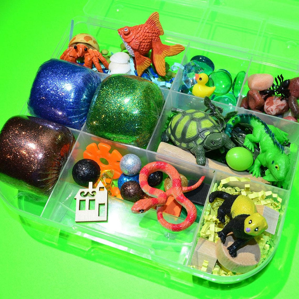 Homemade Pet Themed Sensory Playdough Kit, Sensory Bin, Montessori, Busy Box