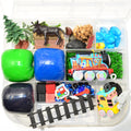 Homemade Thomas Train Themed Sensory Playdough Kit, Sensory Bin, Montessori, Busy Box