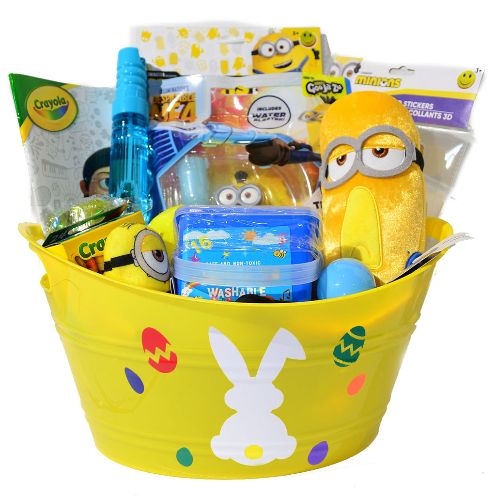 Personalized Pre-filled Easter basket for Kids/Toy Filled Gift Basket-Minions