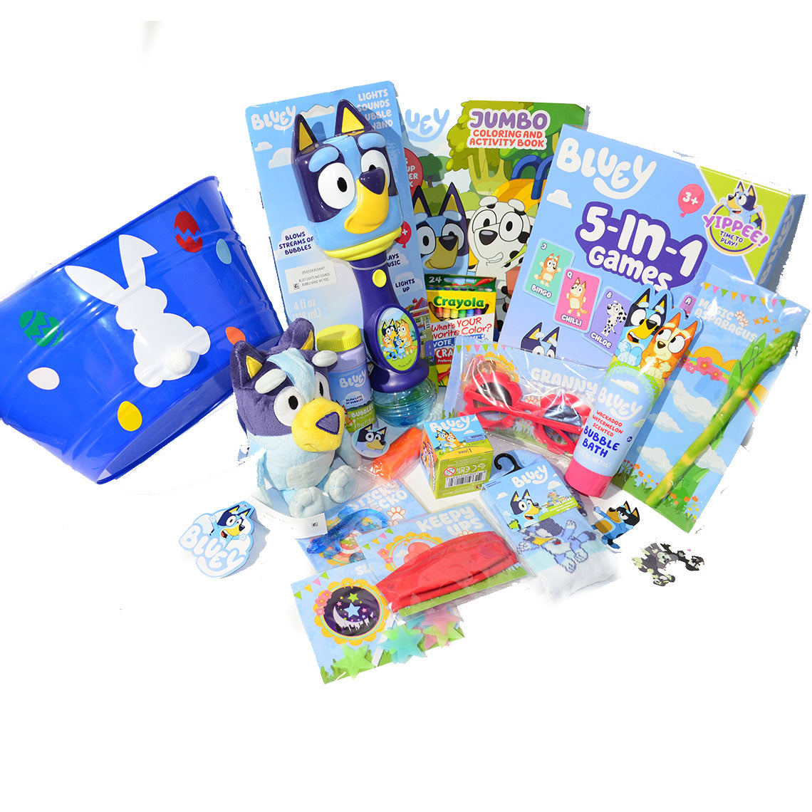 Personalized Pre-filled Easter basket for Kids/Toy Filled Gift Basket-Bluey-Kids Toys