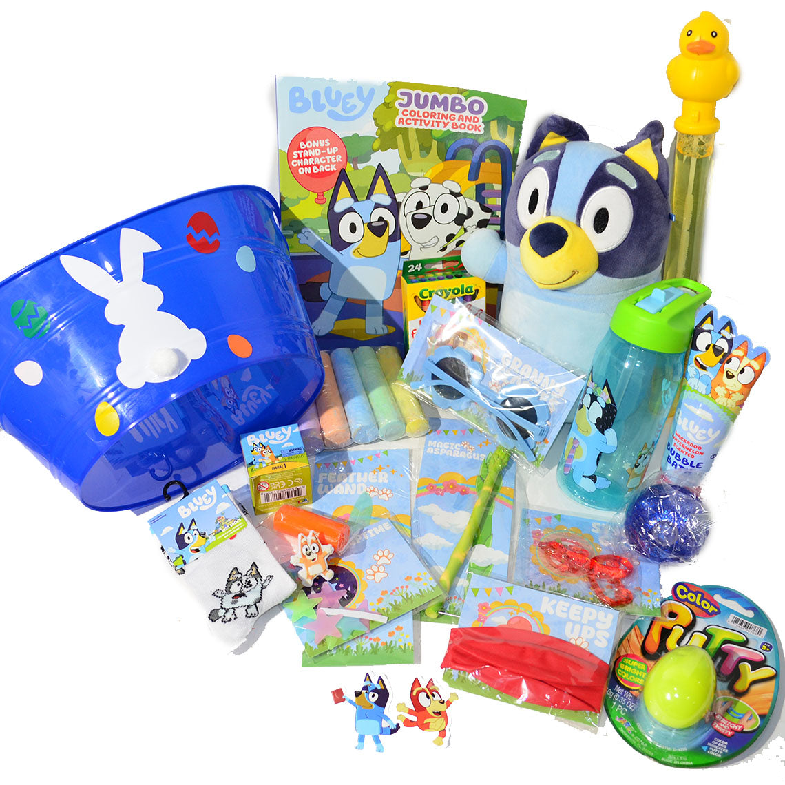 Personalized Pre-filled Easter basket for Kids/Toy Filled Gift Basket-Bluey-Kids Toys
