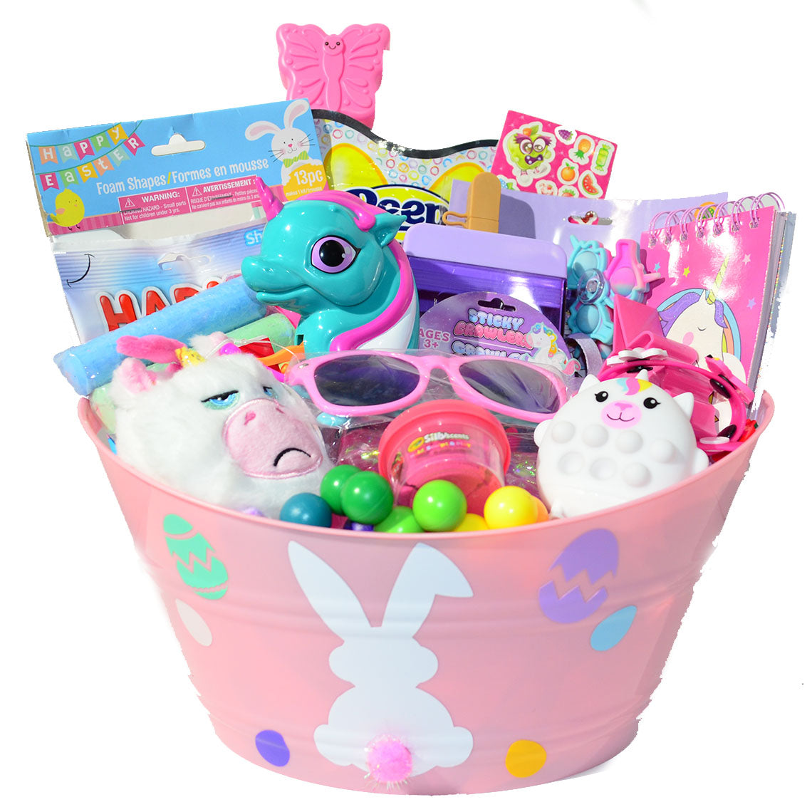 Personalized Pre-filled Easter basket for Girls/Toy Filled Gift Basket-Unicorns