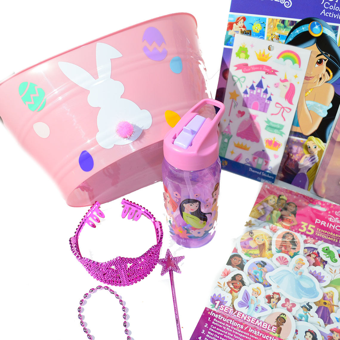 Personalized Pre-filled Easter basket for Kids/Princess Toy Filled Gift Basket for Girls
