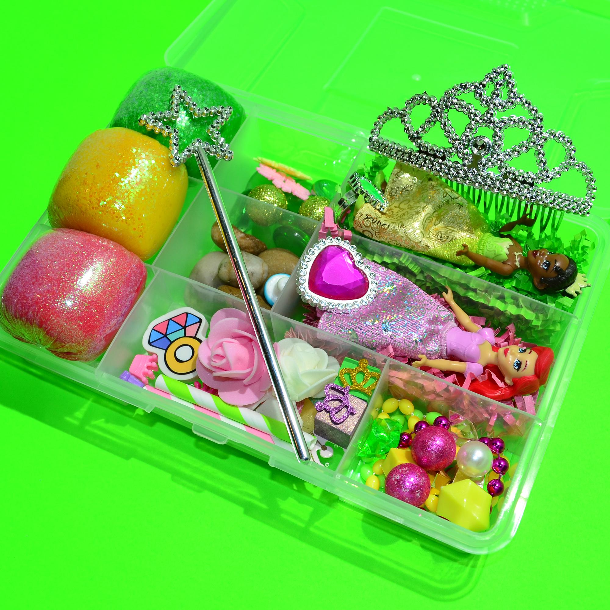 Homemade Princess Themed Sensory Playdough Kit, Sensory Bin, Montessori, Busy Box