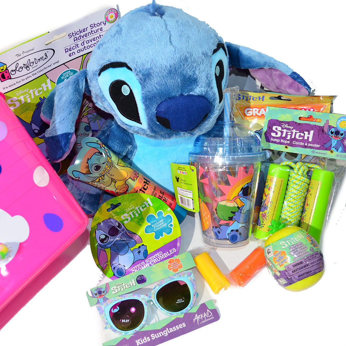Personalized Pre-filled Easter basket for Kids/Toy Filled Gift Basket-Stitch