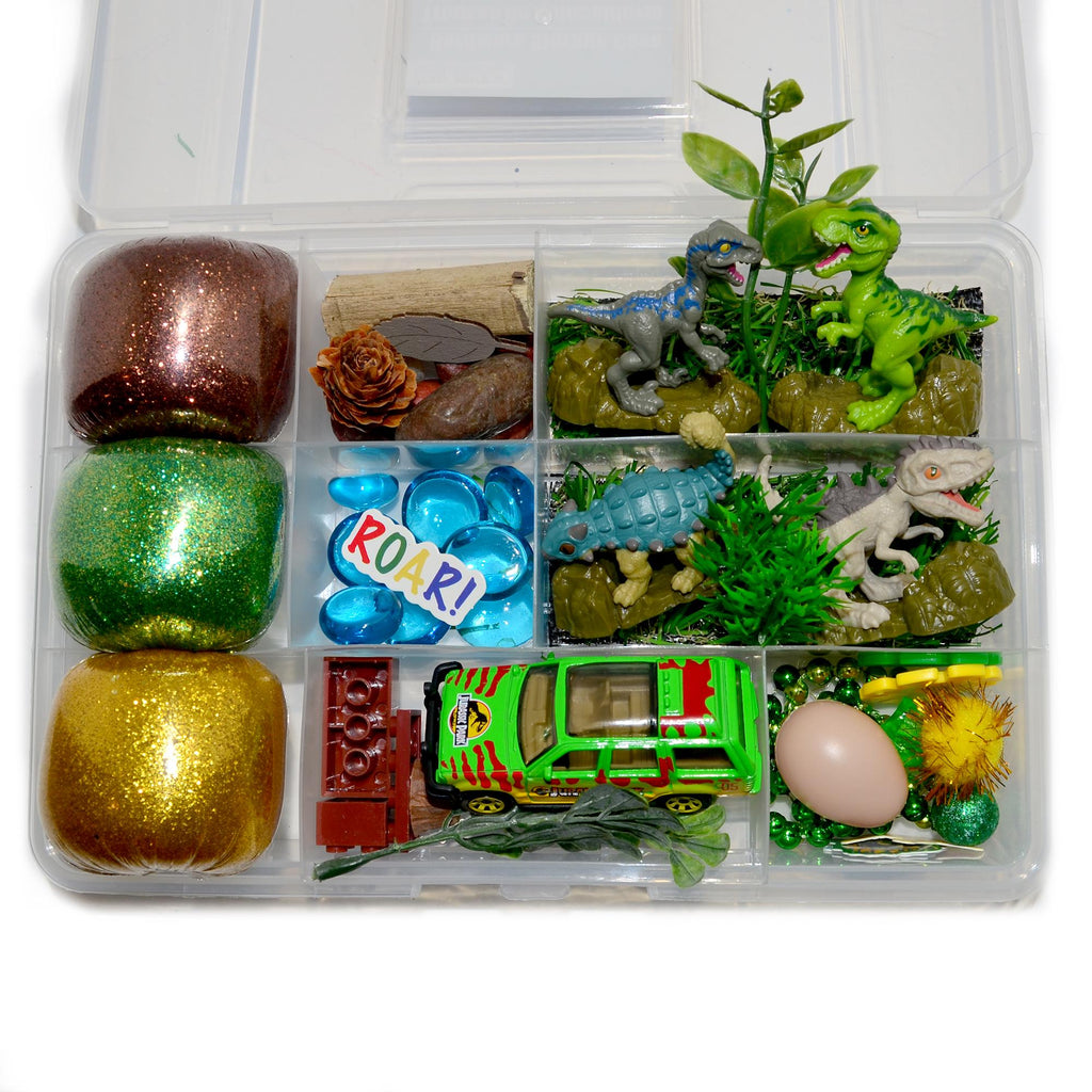 Jurassic Dinosaurs Homemade Playdough Sensory Kit
