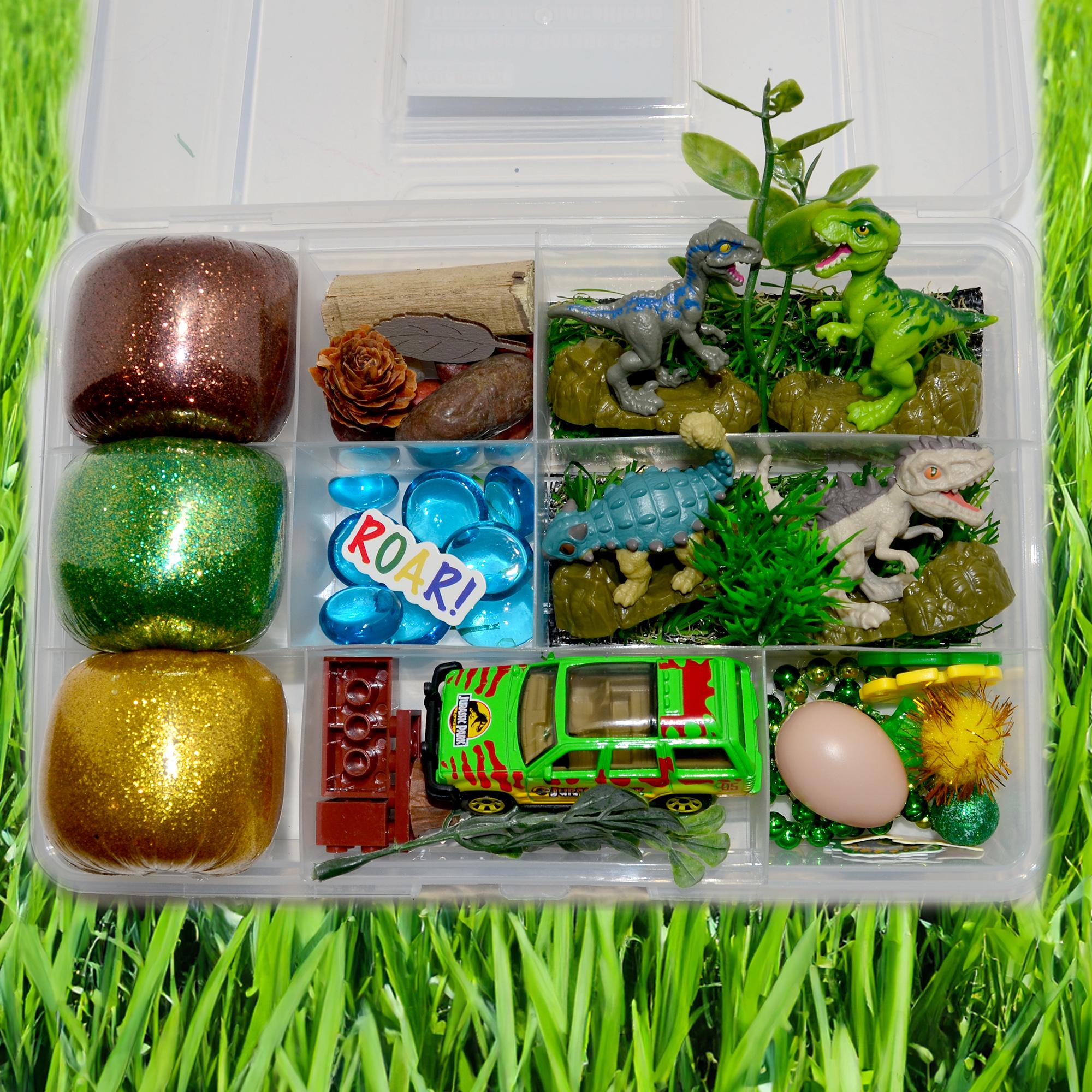 Jurassic Dinosaurs Homemade Playdough Sensory Kit