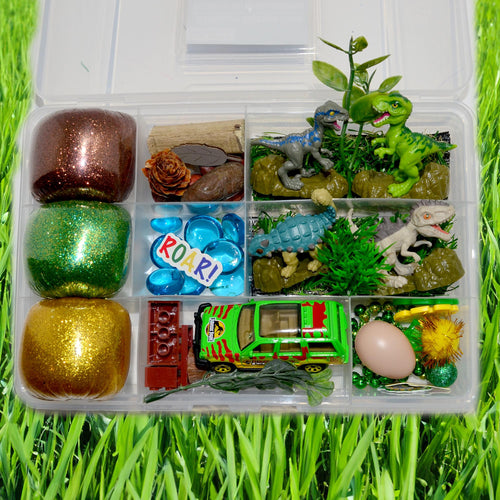 Jurassic Dinosaurs Homemade Playdough Sensory Kit