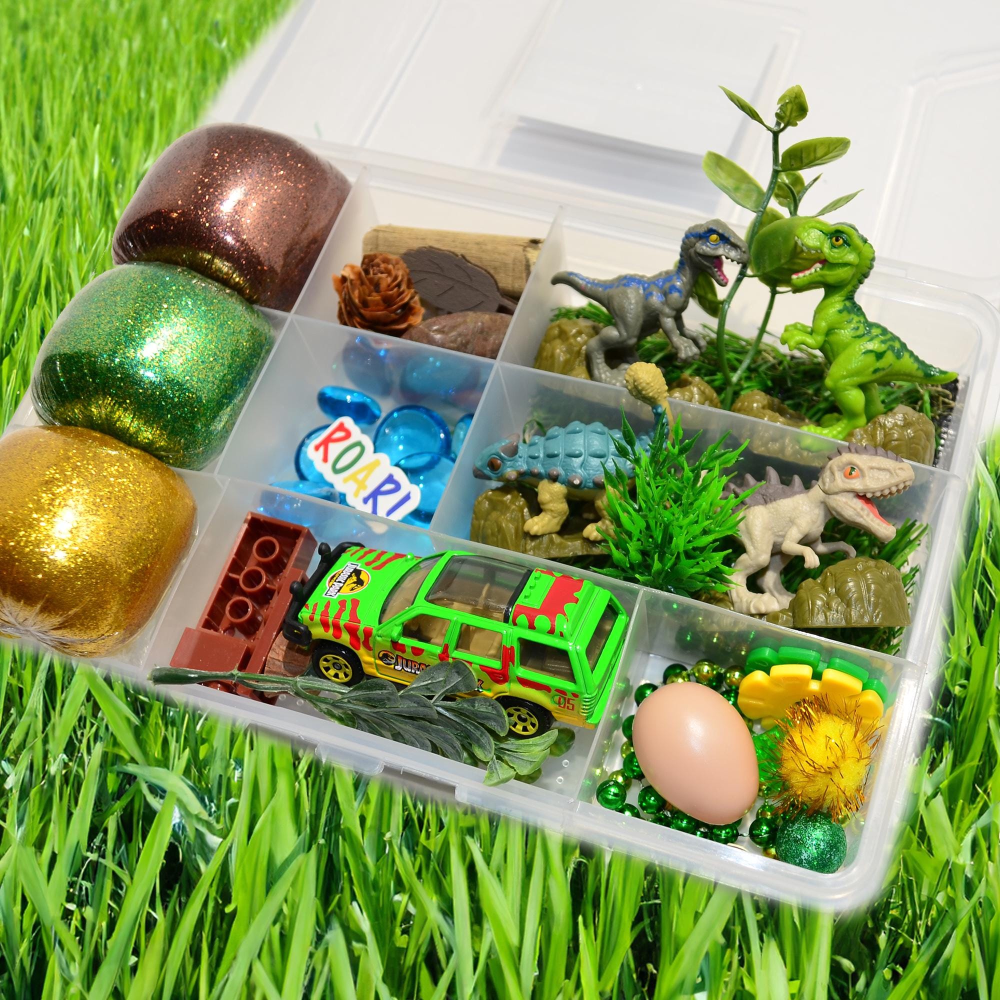 Jurassic Dinosaurs Homemade Playdough Sensory Kit