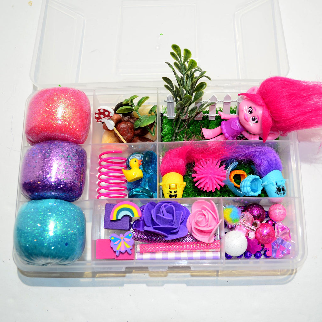Themed Homemade Sensory Playdough Kit, Sensory Bin, Montessori, Busy Box, Sensory Kit