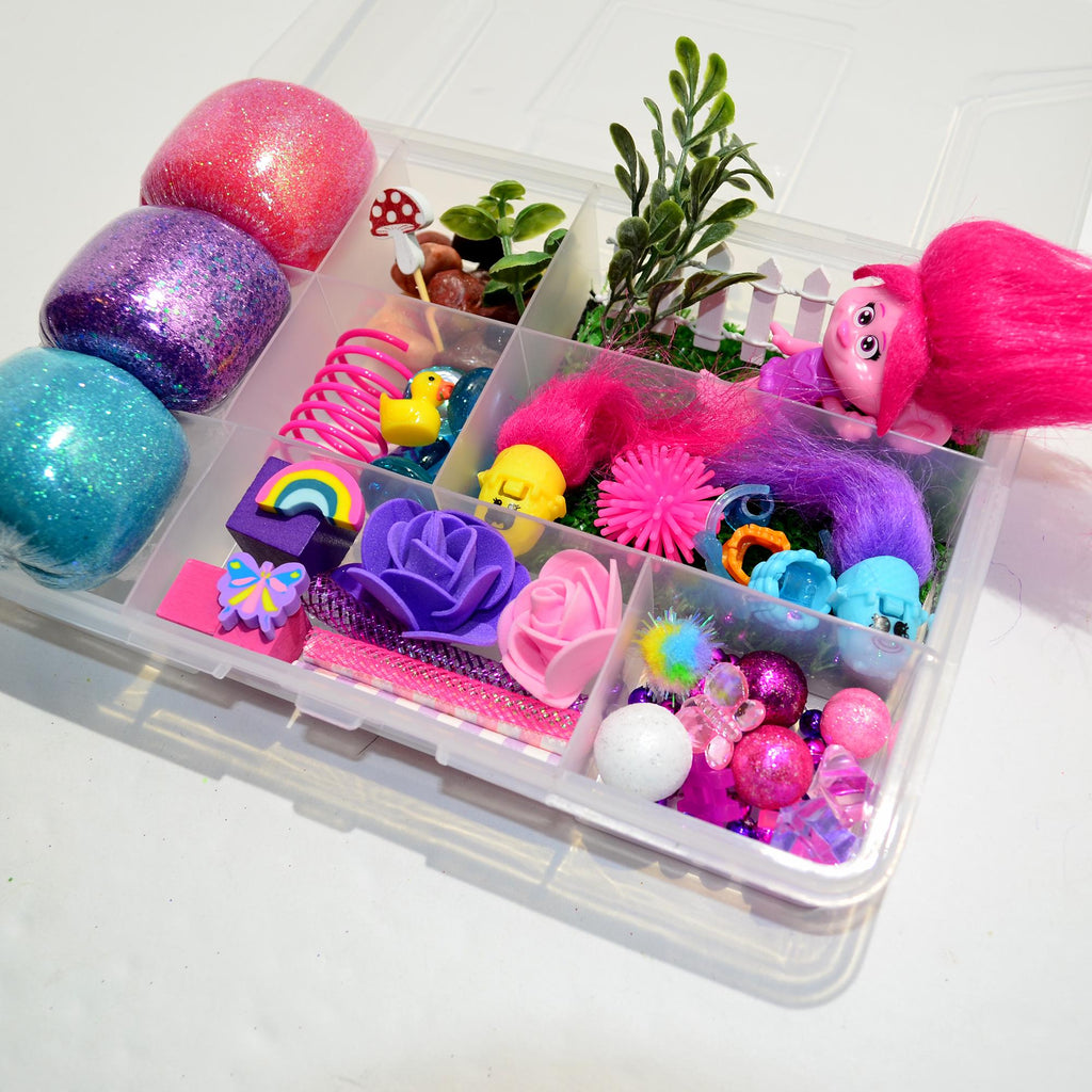 Themed Homemade Sensory Playdough Kit, Sensory Bin, Montessori, Busy Box, Sensory Kit