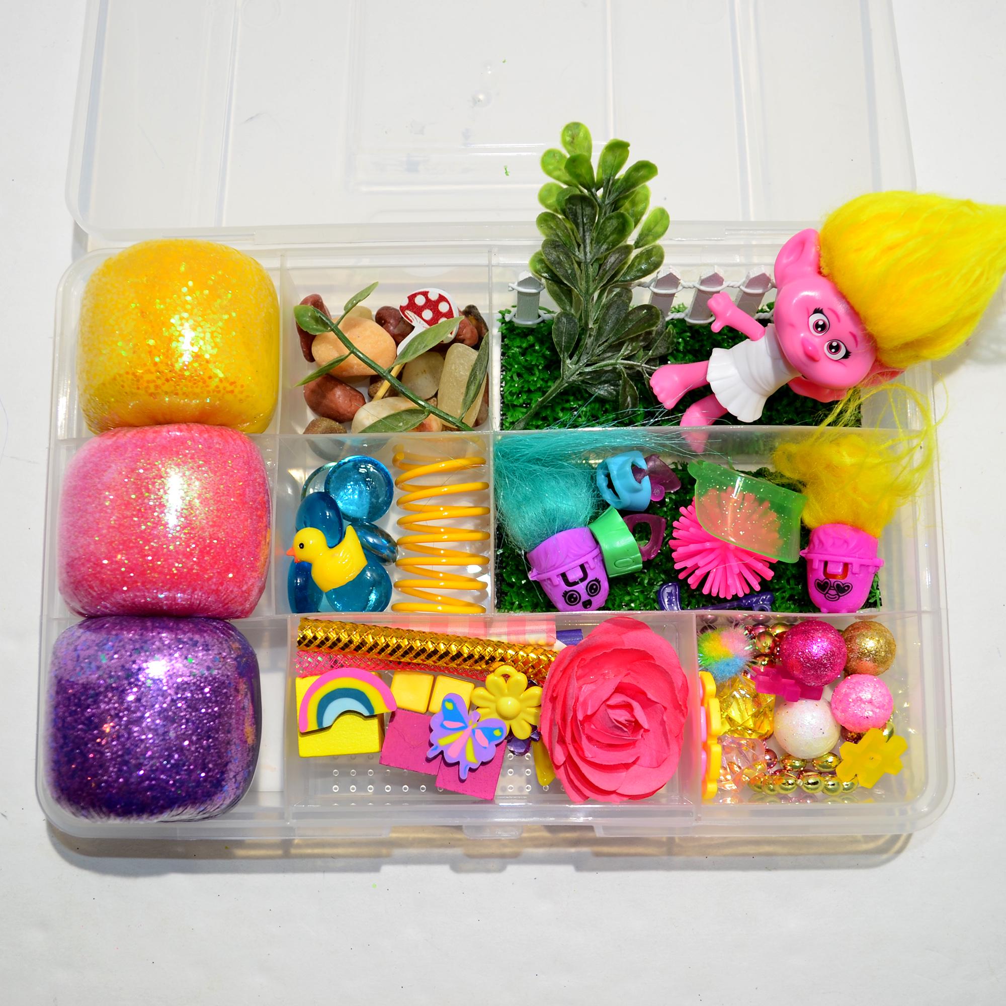 Themed Homemade Sensory Playdough Kit, Sensory Bin, Montessori, Busy Box, Sensory Kit