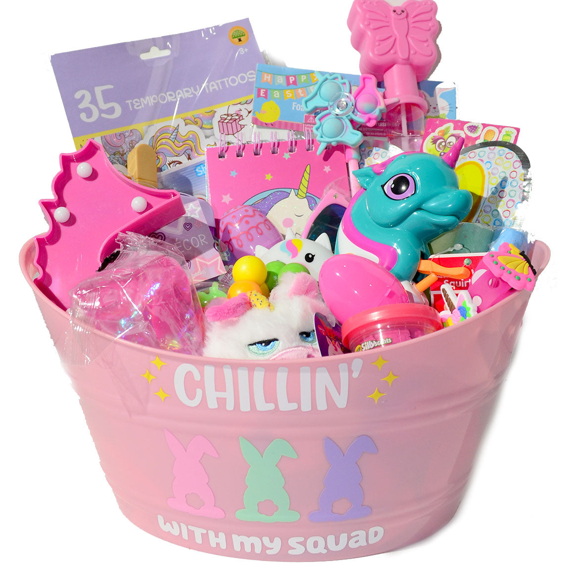 Personalized Pre-filled Easter basket for Girls/Toy Filled Gift Basket-Unicorns