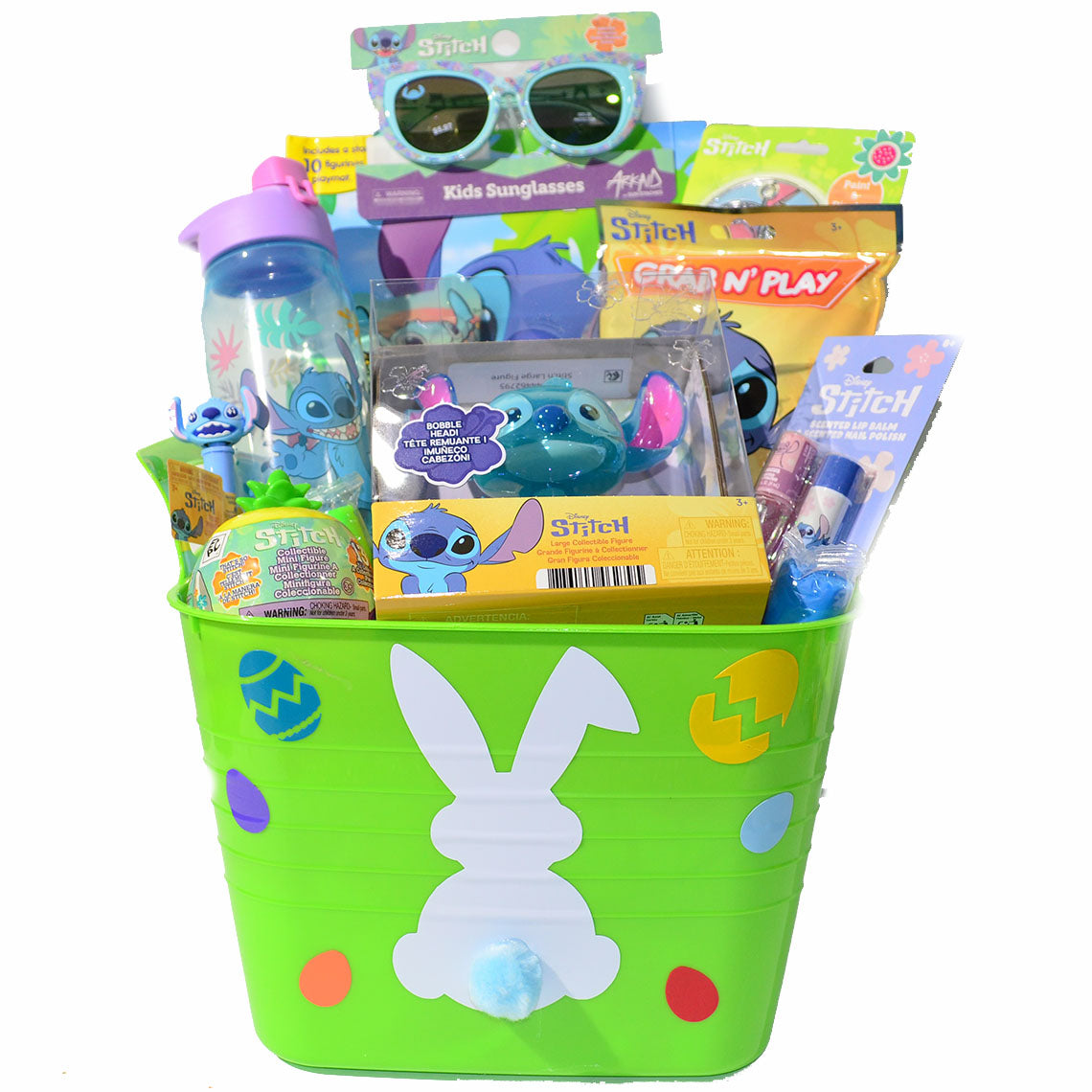 Personalized Pre-filled Easter basket for Kids/Toy Filled Gift Basket-Stitch