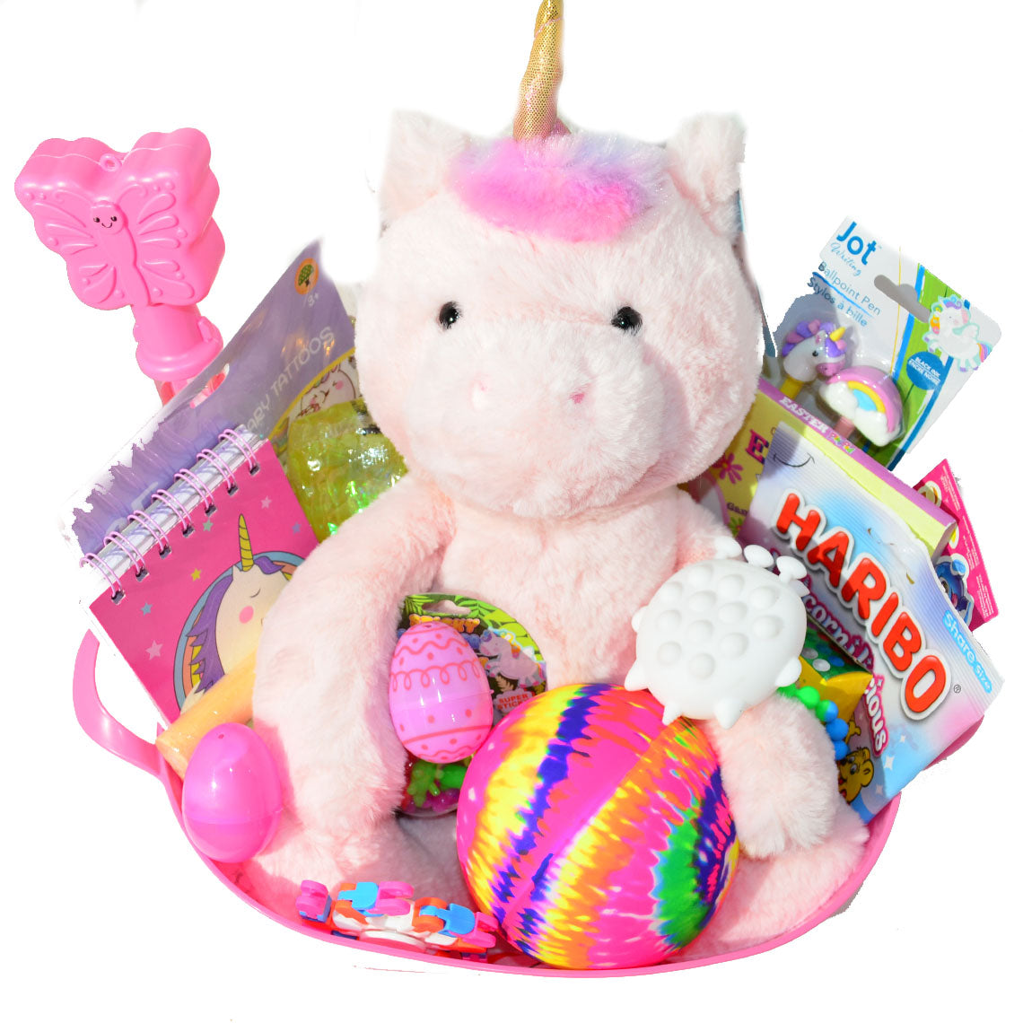 Personalized Pre-filled Easter basket for Girls/Toy Filled Gift Basket-Unicorns