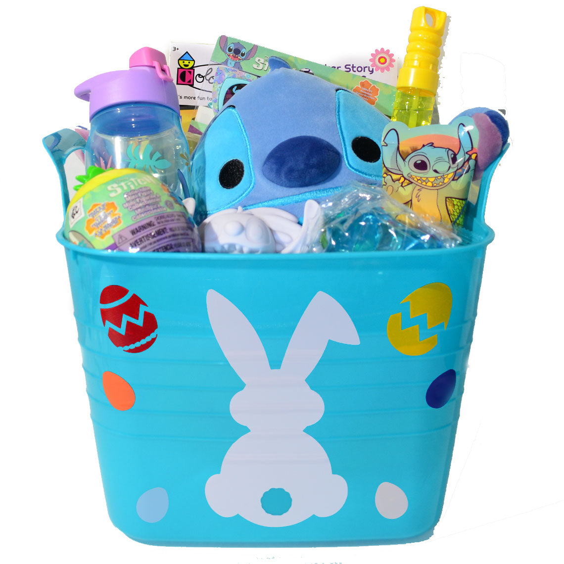 Personalized Pre-filled Easter basket for Kids/Toy Filled Gift Basket-Stitch