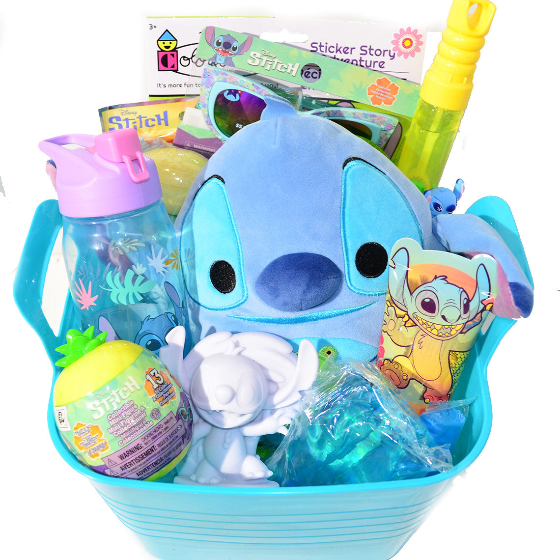 Personalized Pre-filled Easter basket for Kids/Toy Filled Gift Basket-Stitch