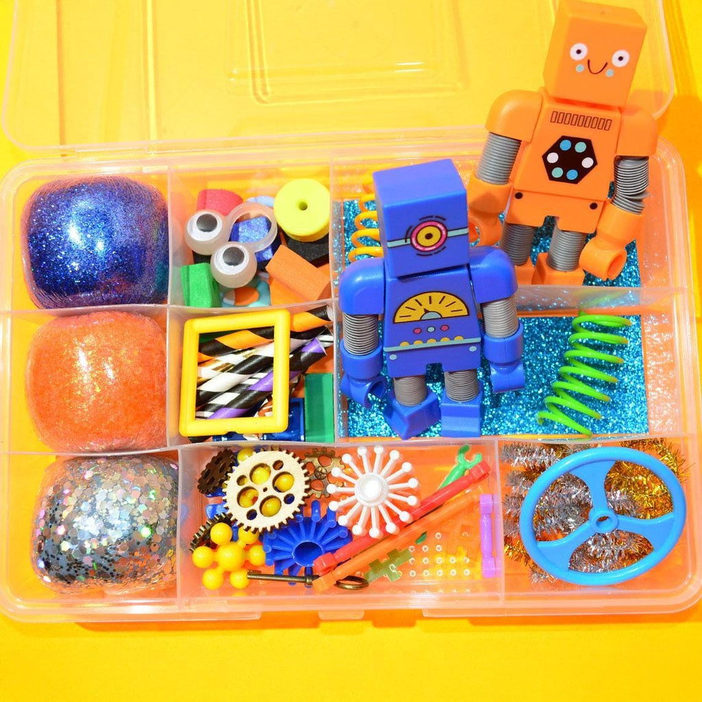 Build a Junk Drawer Robot Playdough Sensory Kit