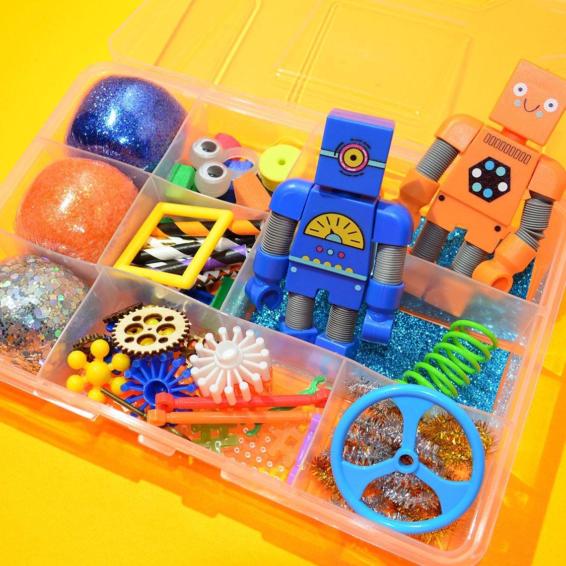 Build a Junk Drawer Robot Playdough Sensory Kit