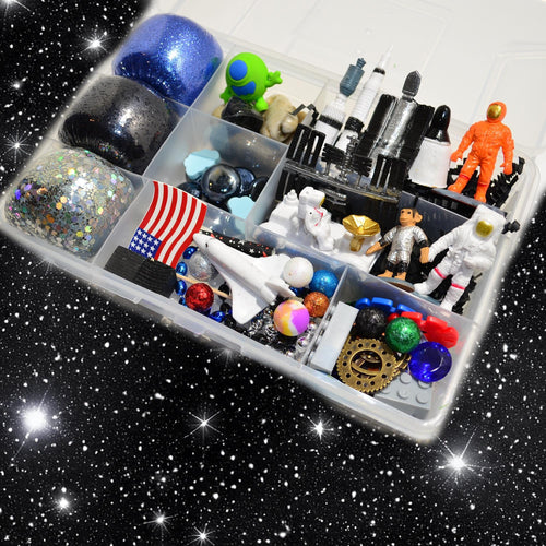 Homemade Astronaut/Space Themed Playdough Sensory Kit