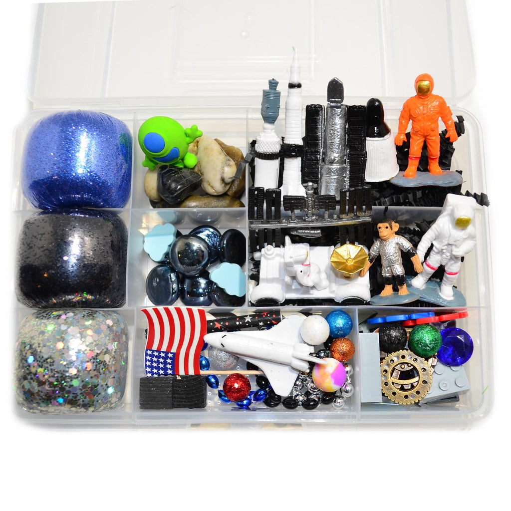 Homemade Astronaut/Space Themed Playdough Sensory Kit