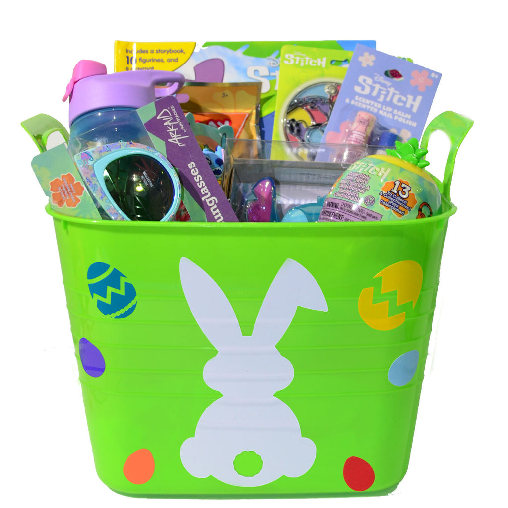 Personalized Pre-filled Easter basket for Kids/Toy Filled Gift Basket-Stitch