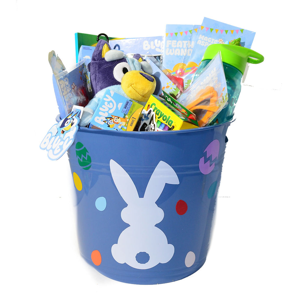Personalized Pre-filled Easter basket for kids/ Bluey Toy Filled Gift Basket