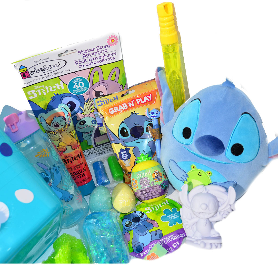 Personalized Pre-filled Easter basket for Kids/Toy Filled Gift Basket-Stitch