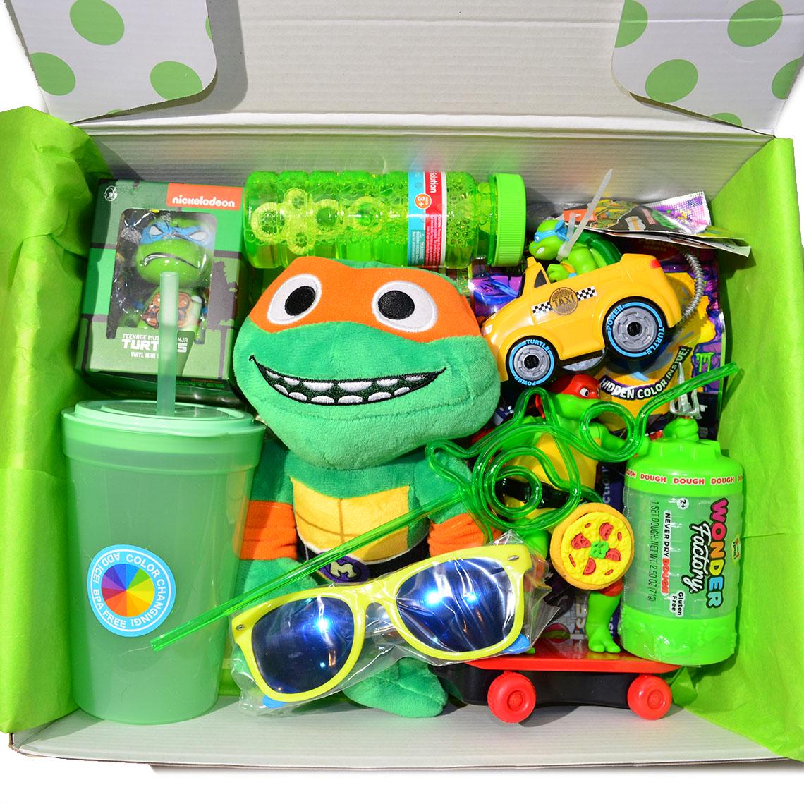 Personalized Pre-Filled TMNT Themed Gift box * Unique Birthday Gift for kids * surprise box • Toys, Activities gift- Thinking of you gift