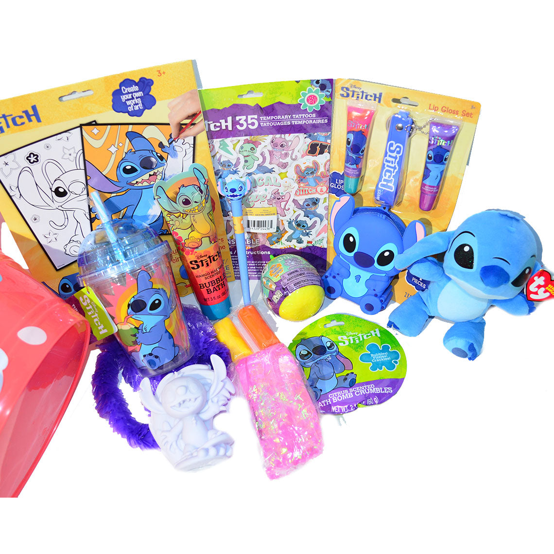 Personalized Pre-filled Easter basket for Kids/Toy Filled Gift Basket-Stitch