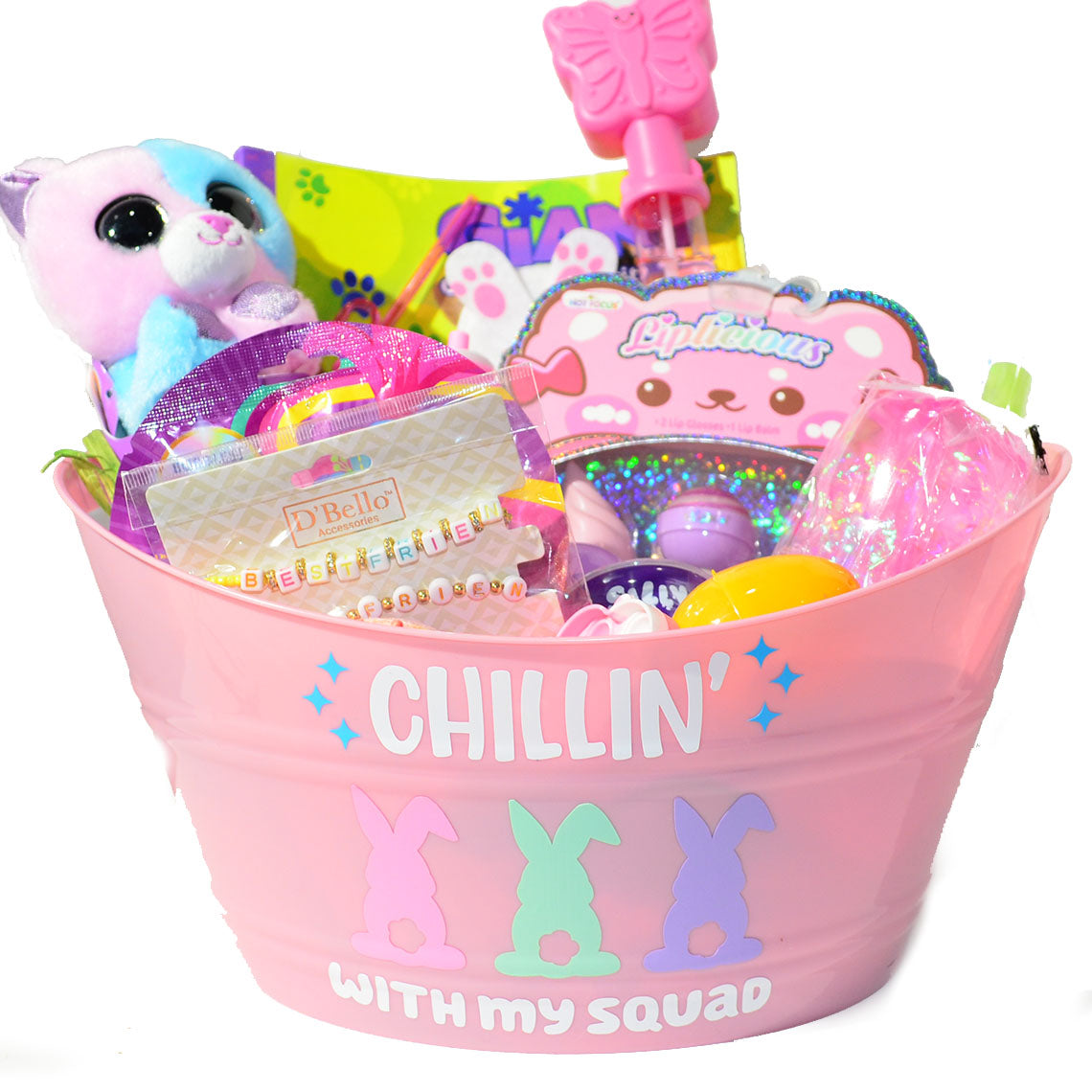 Personalized Pre-filled Easter basket for Girls/Toy Filled Gift Basket