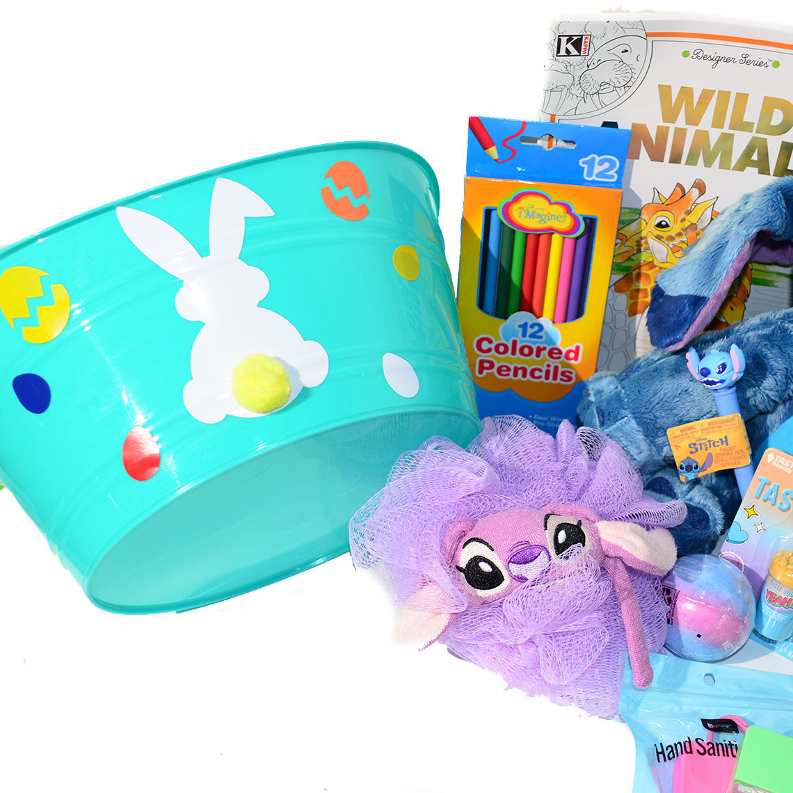 Personalized Pre-filled Easter basket for Tween/Teen Girls/Toy Filled Gift Basket-Stitch