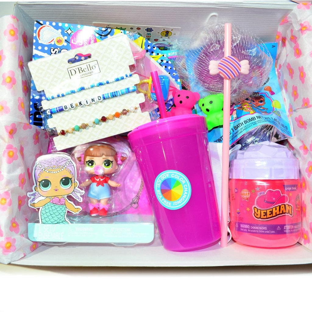Personalized Pre-Filled Girls LOL Themed Gift box * Unique Birthday Gift for kids * surprise box • Toys, Activities gift- Thinking of you gift