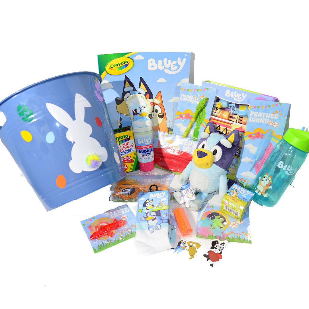 Personalized Pre-filled Easter basket for kids/ Bluey Toy Filled Gift Basket