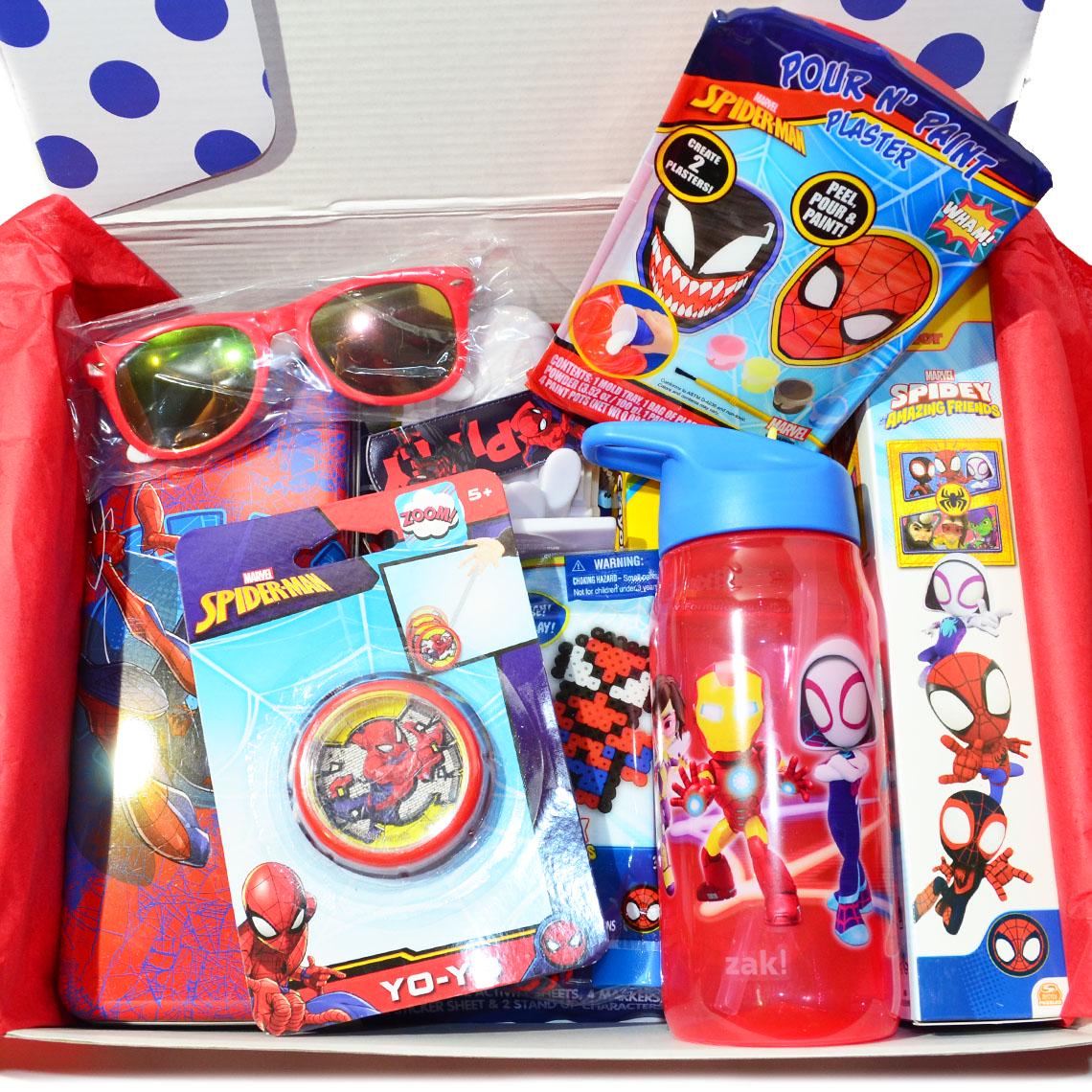 Personalized Pre-Filled Spider-Man Themed Gift box * Unique Birthday Gift for kids * surprise box • Toys, Activities gift- Thinking of you gift