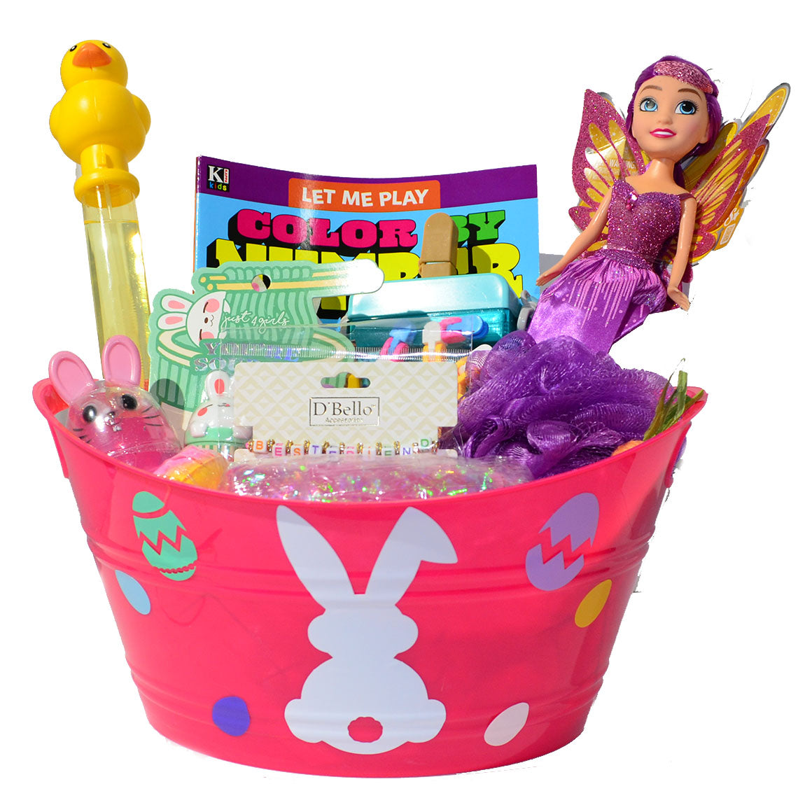 Personalized Pre-filled Easter basket for Girls/Girls Toy Filled Gift Basket