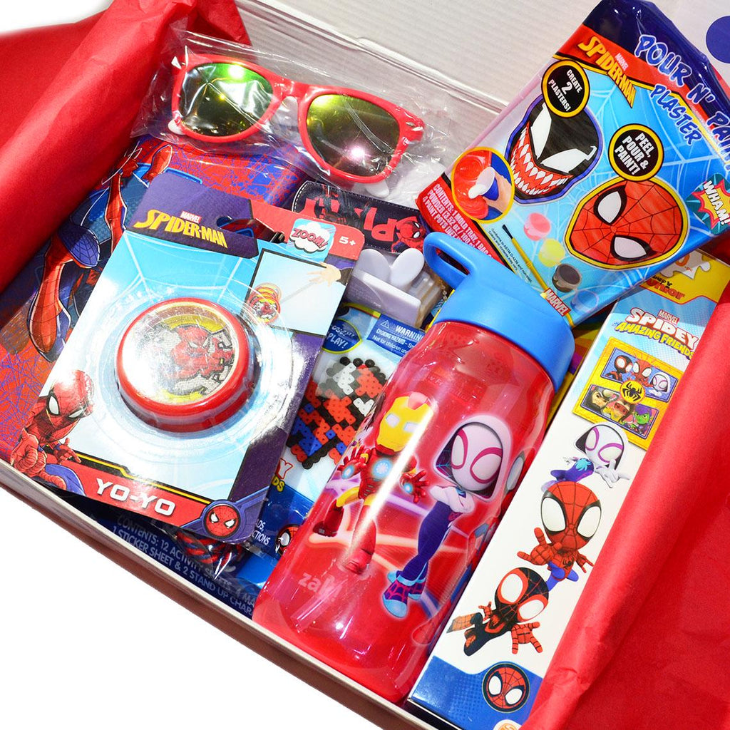 Personalized Pre-Filled Spider-Man Themed Gift box * Unique Birthday Gift for kids * surprise box • Toys, Activities gift- Thinking of you gift